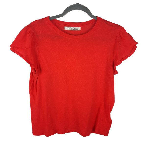 Free People We the Free Orange Short Sleeve Tee - Picture 1 of 11